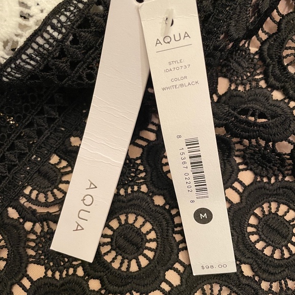 Black and white lace cocktail dress - Picture 4 of 4